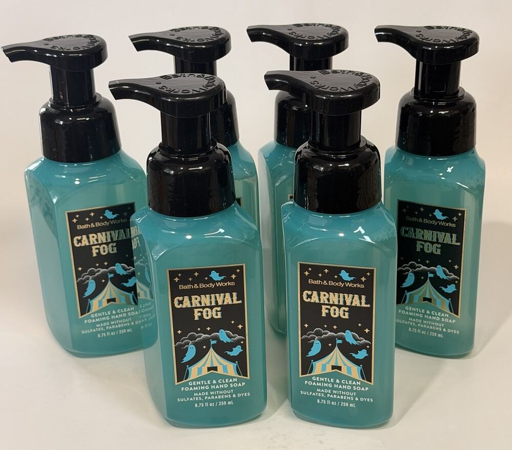 Set Of 6 - Bath & Body Works Carnival Fog Foaming Hand Soap 8.75 oz